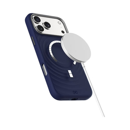 Infinyty QUIVERX Ripple Case with Metallic Camera Frame for iPhone 17 Pro Max, Blue