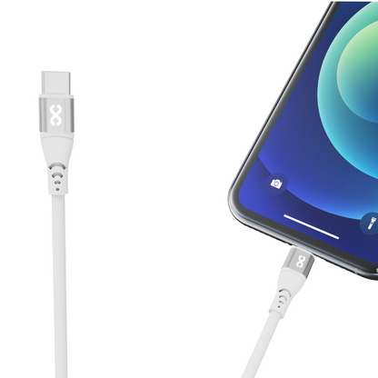 Infinyty Flexera Silicone Lightning Cable USB-C to Lightning, 60W, 1m, White