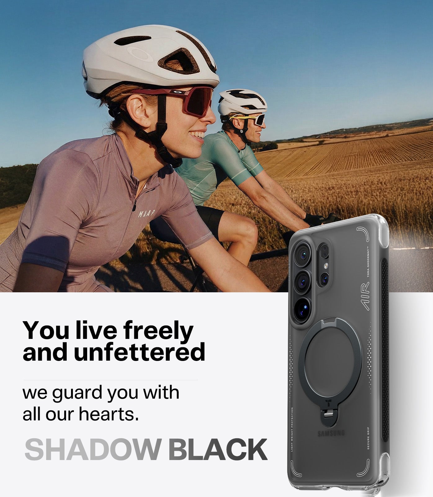 TORRAS Ostand Spin Air Case for Samsung Galaxy S26 - Black