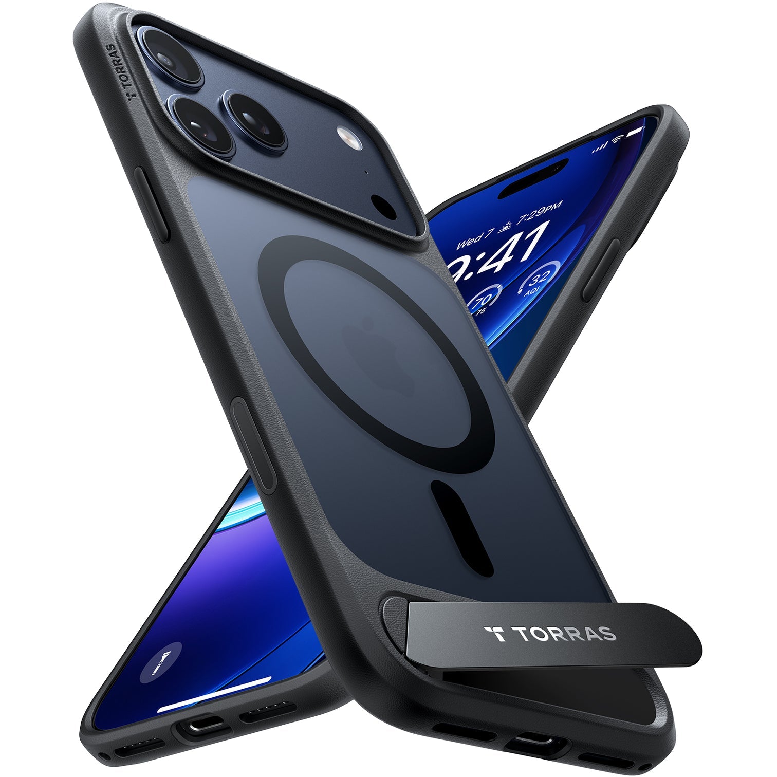 TORRAS Pstand Case for iPhone 17 Pro - Black