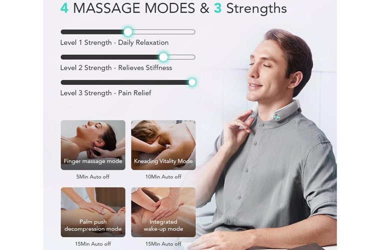 SKG G7 Pro-Fold Neck Massager, Smart Foldable Design, Deep Tissue Relaxation, Portable Neck Therapy Device