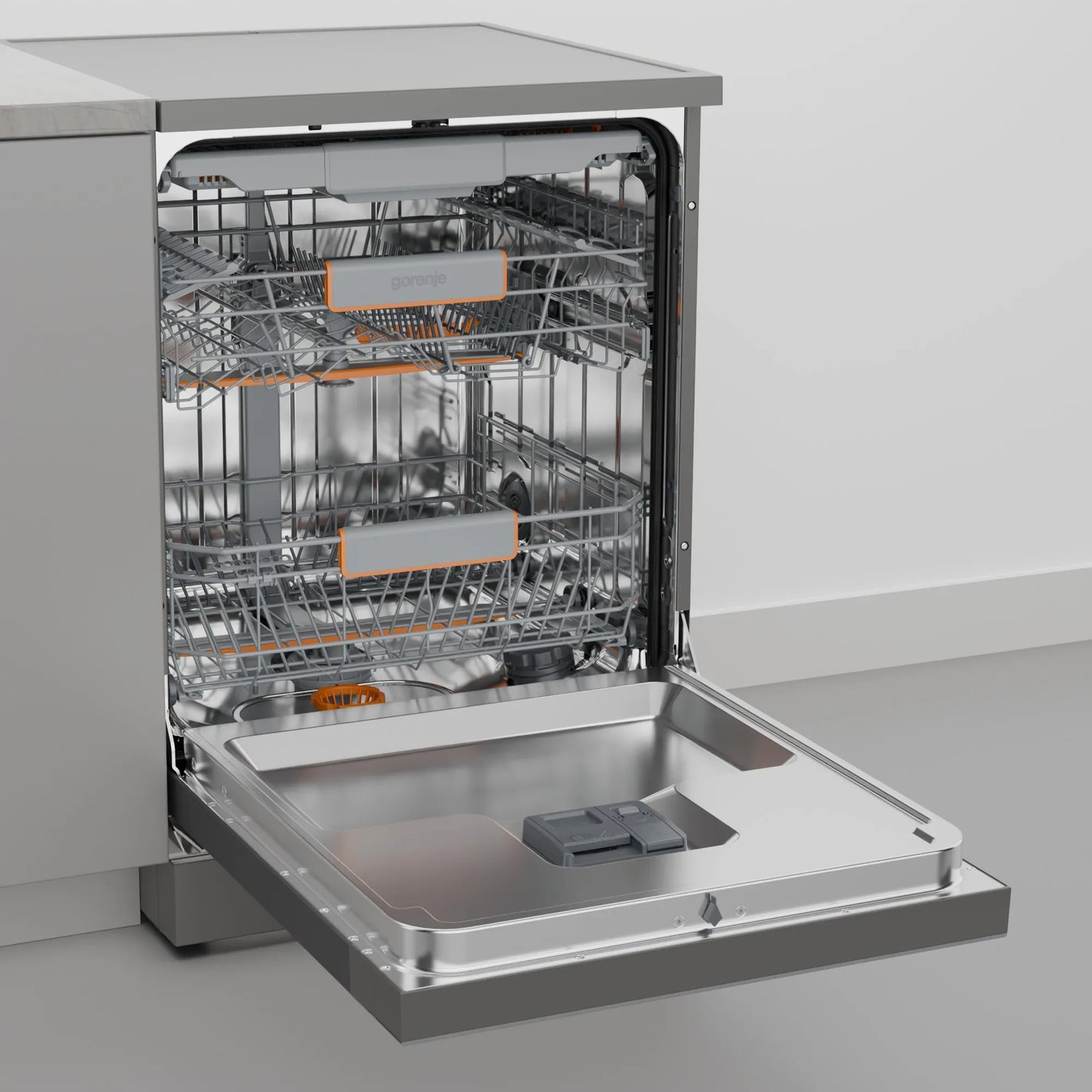 Gorenje 16 Place Settings Dishwasher, 60cm, Wi-Fi, Grey, GS673B90X