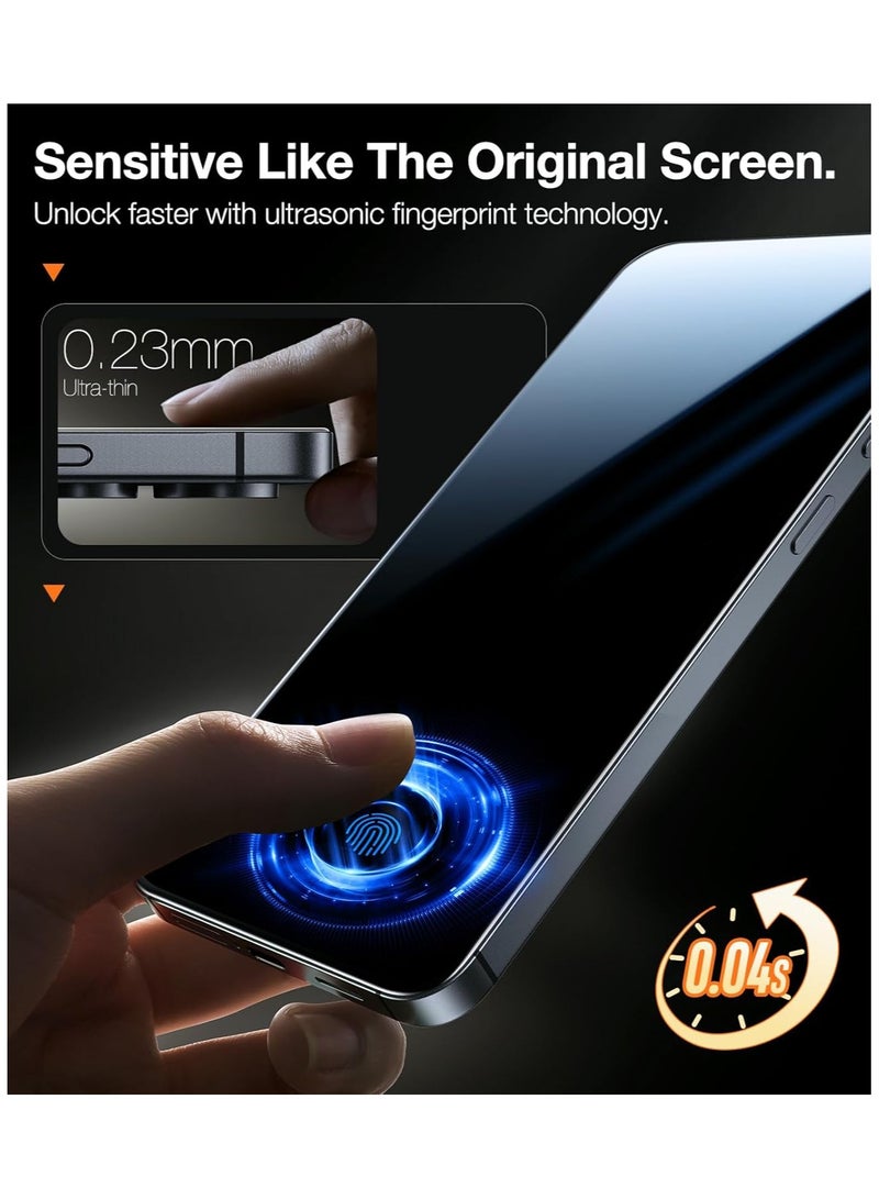 TORRAS Install Master Privacy Screen Protector for Samsung Galaxy S25 - Black