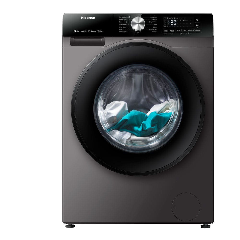 Hisense Smart Front Load Washing Machine, 10.5 kg, WF3S1043BT