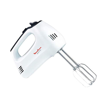 MOULINEX Hand Mixer, Quick Mix Mixer for Whipping and dough kneading, 5 speeds, stainless steel beaters and dough hooks, HM310127