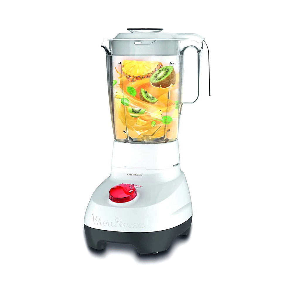 MOULINEX Blender | Super Blender 2 L Blender Smoothie Maker | Mixer |700 W | 2 Attachments | White/Black | LM207128