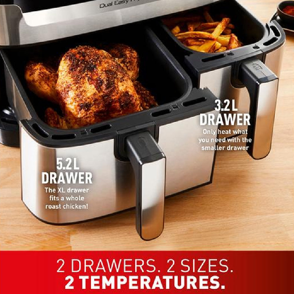 Tefal Dual Zone Air Fryer & Grill Silver