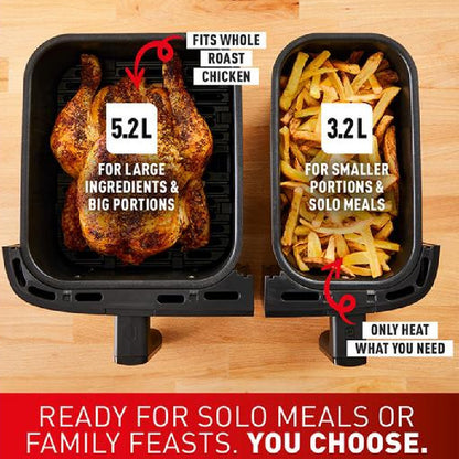 Tefal Dual Zone Air Fryer & Grill Silver