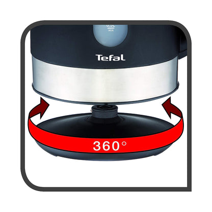 Tefal Kettle 1.7 litre, 2400 watts, with removable anti-scale filter,Black K0330827