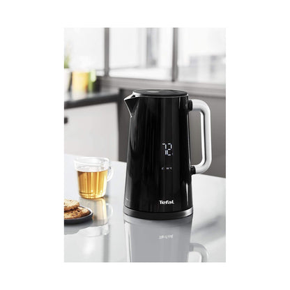 TEFAL Kettle | Smartin'Light 1.5L Digital Electric Kettle Black | 2500-3000 W | 5 Temperature Selection | 30 Min Keep Warm | Auto Off | ‎KO853840