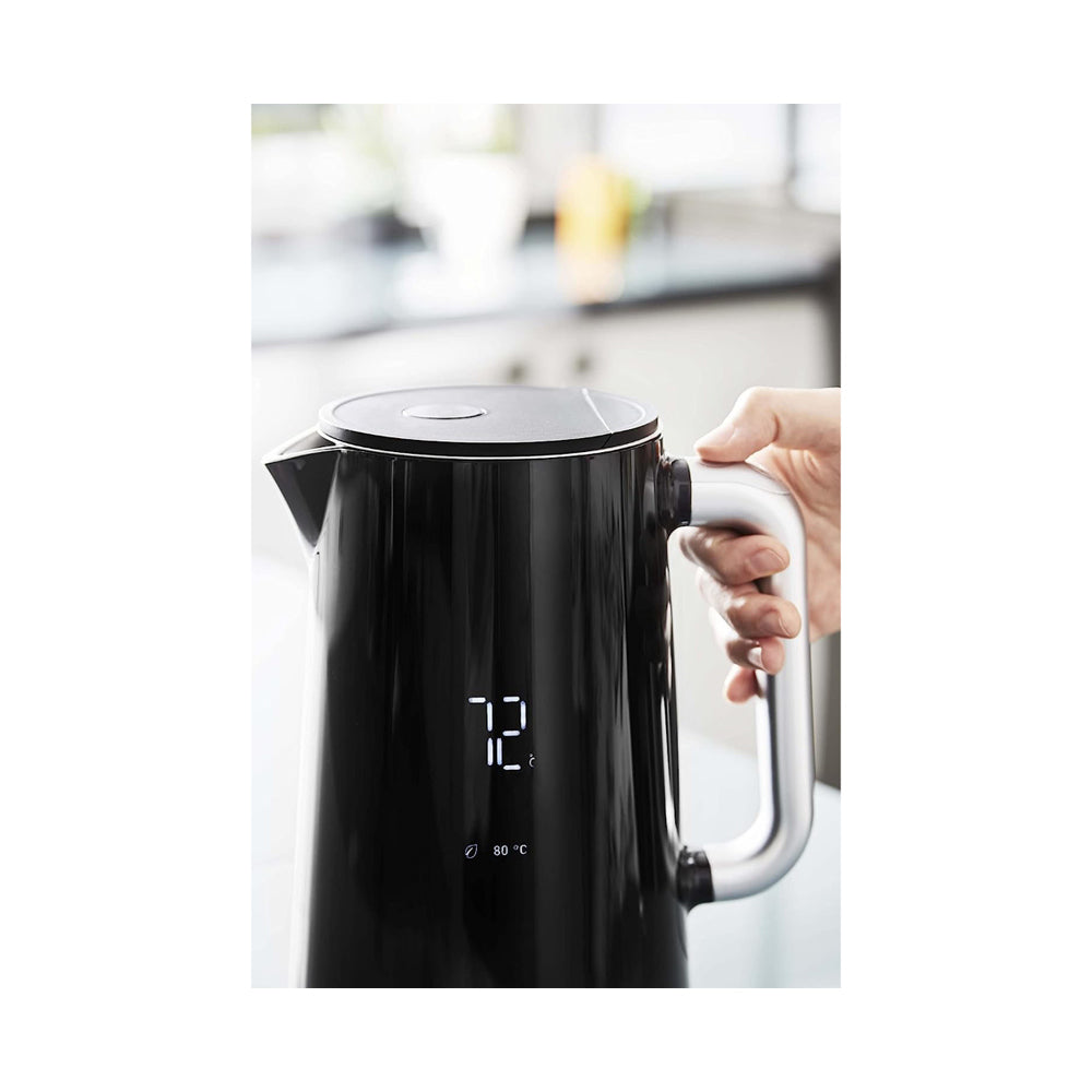 TEFAL Kettle | Smartin'Light 1.5L Digital Electric Kettle Black | 2500-3000 W | 5 Temperature Selection | 30 Min Keep Warm | Auto Off | ‎KO853840