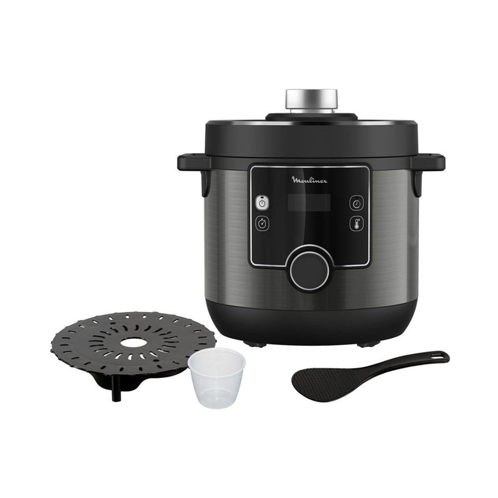 MOULINEX Electrical Pressure Cooker | Turbo Cuisine Electric Cooker | 7.6 Litre | 1200 Watts | Black | CE777827