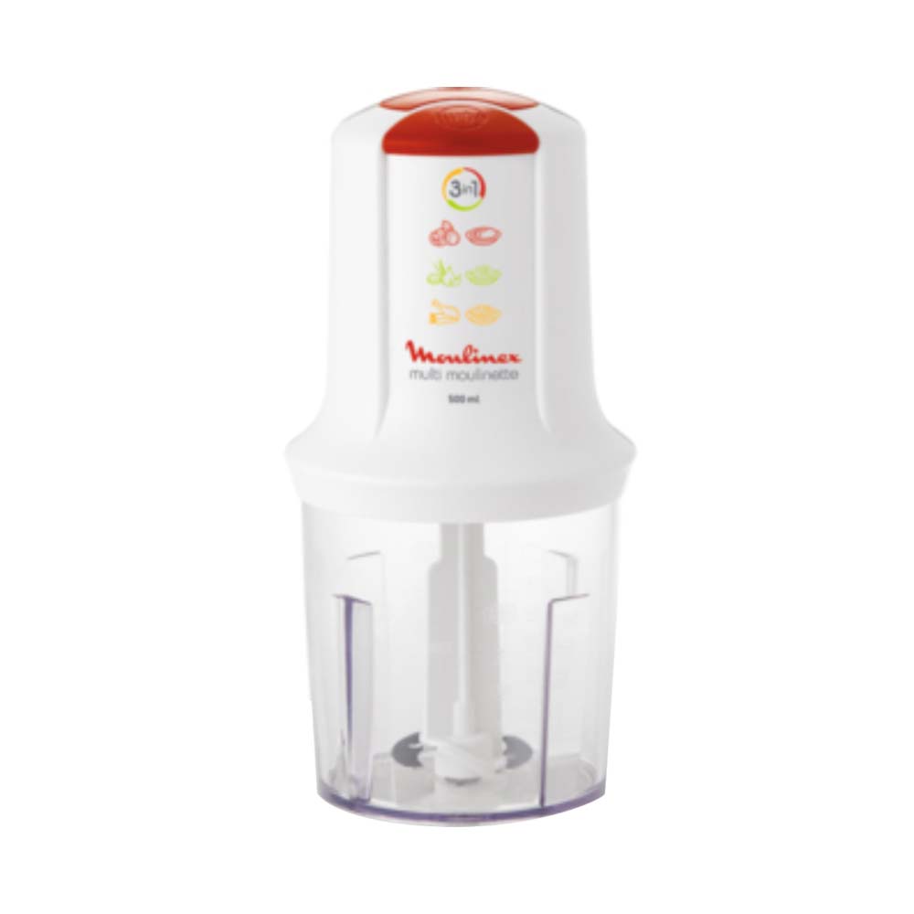 MOULINEX Vegetable Chopper | Multi Moulinette 2 Speeds Chopper | 500 W | 500 ml |White | AT711161