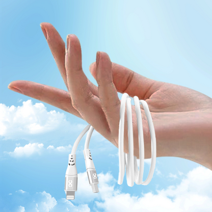 Infinyty Flexera Silicone Lightning Cable USB-C to Lightning, 60W, 1m, White
