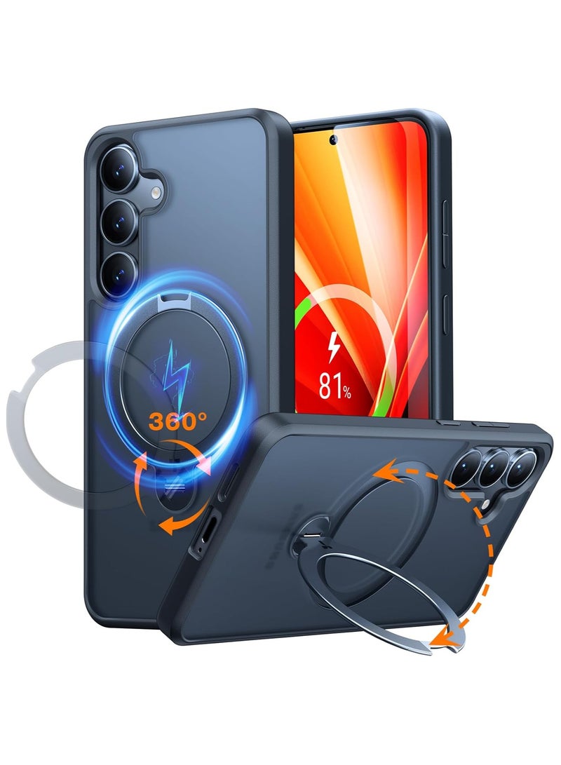 TORRAS Ostand Spin Case for Samsung Galaxy S25+ - Black