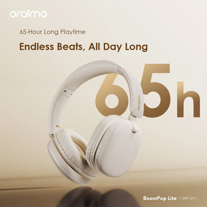 Oraimo  BoomPop Lite  Over-Ear  On Ear Headset, BT V5.3, ENC, 60-Hour Long Playtime, Gold, OHP-317LGLD