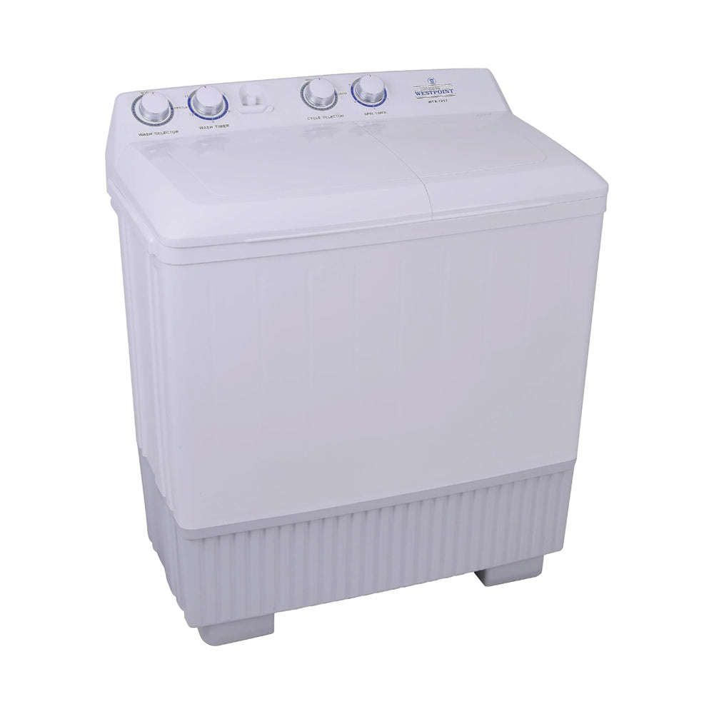 Westpoint Twin Tub Top Load Semi Automatic Washer 12Kg White WTX-1217