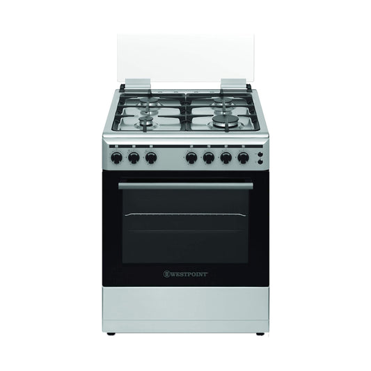 Westpoint 4 Burner Gas Cooker Silver WCLM-6640G6CIIG-CI