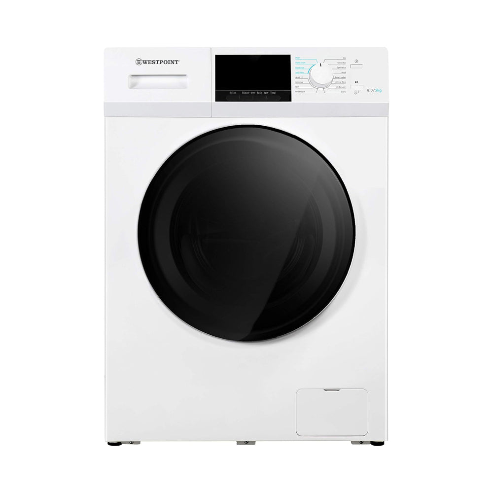 Westpoint Front Loading Washer Dryer 8+5Kg White WDMT-81420ES