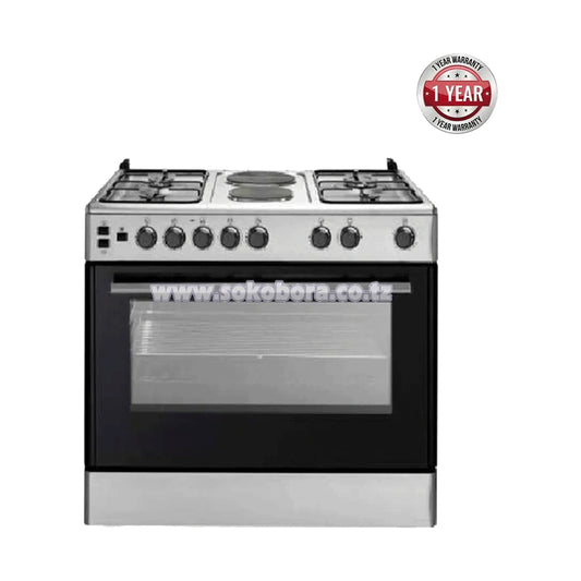 Westpoint 4 Burner Gas + 2 Electric Cooker Silver 9642E6IBOD