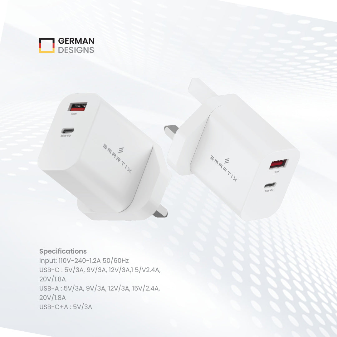 Smartix SX36WA UK Wall Adapter 36W White