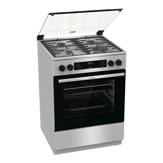 Gorenje Combined cooker Gas + Electric 4 Burner Grey GK6C62XA