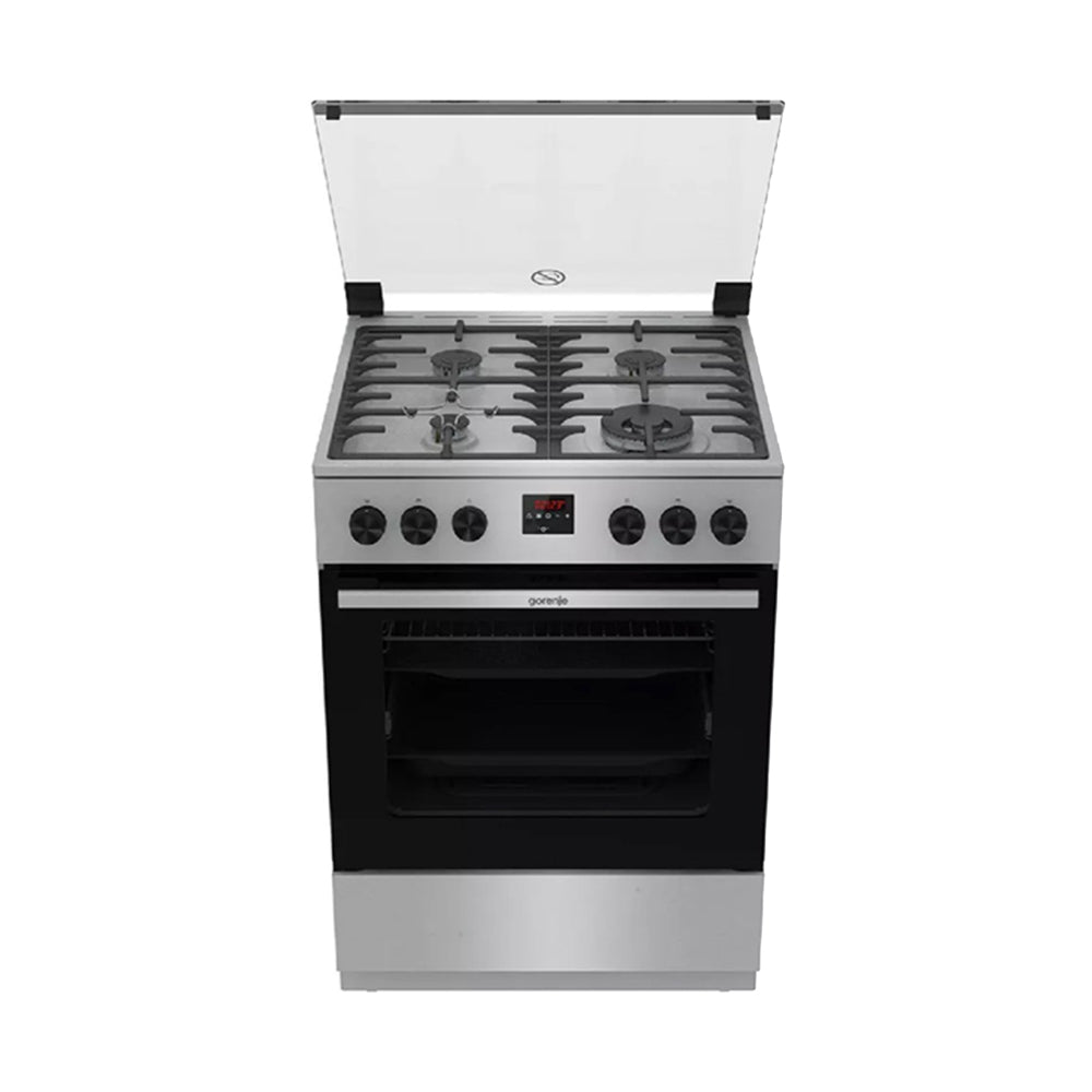 Gorenje 4 Burner Freestanding Gas Cooker Silver GGI6C21XA