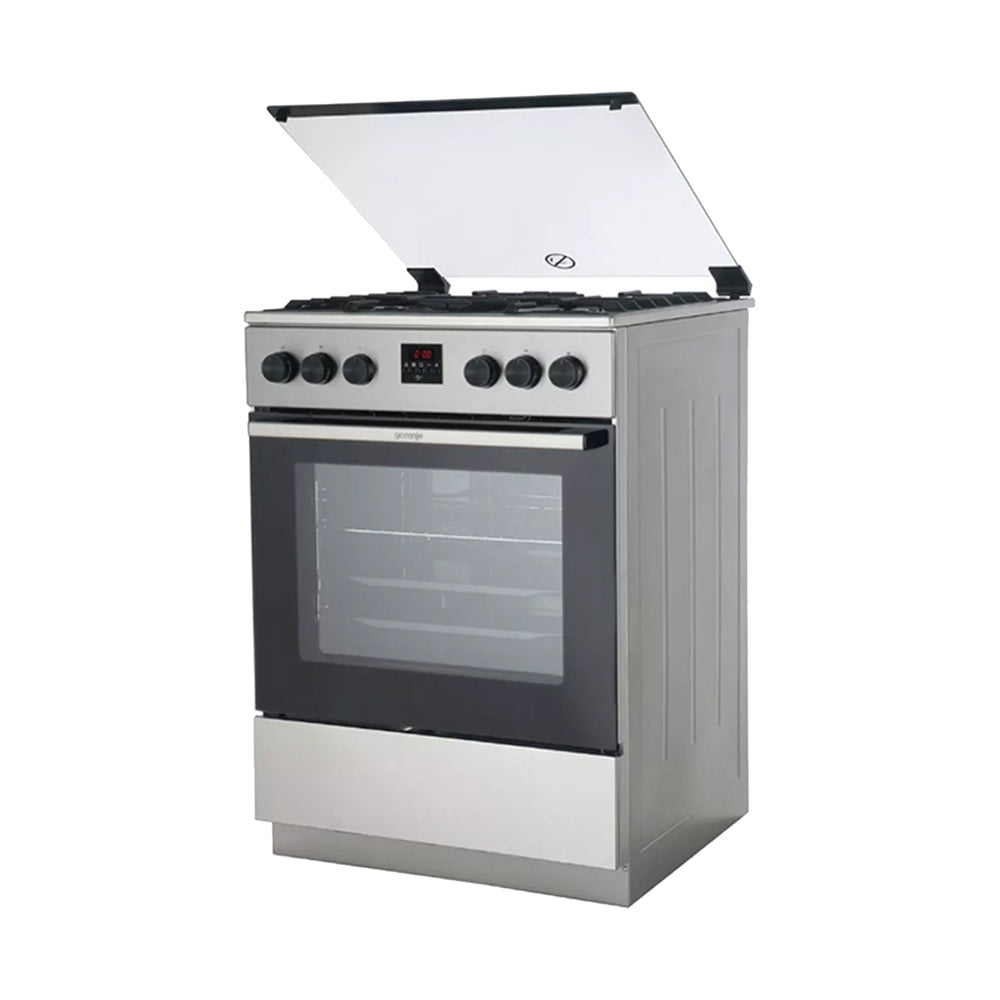 Gorenje 4 Burner Freestanding Gas Cooker Silver GGI6C21XA