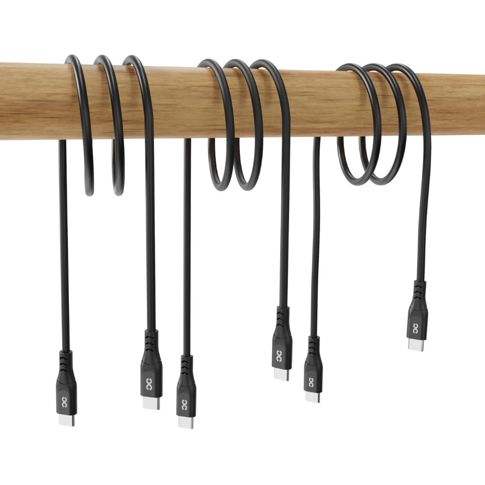 Infinyty DuoFlex-I Silicone USB-C to USB-C Cable, 100W, 1m, Black