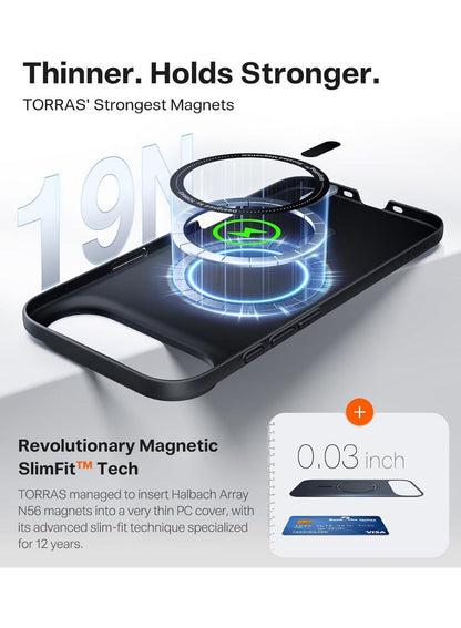 TORRAS Slimfit Magnetic Case for iPhone 17 Air - Black