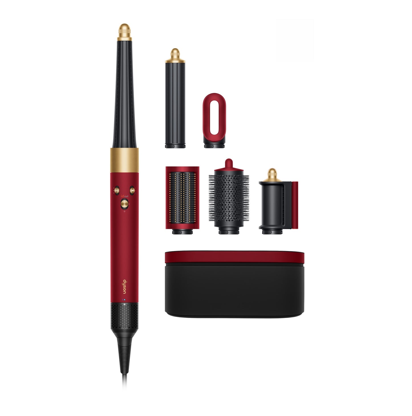 Dyson Airwrap i.d. Multi-styler and Dryer Straight+Wavy, Red Velvet/Gold, HS08