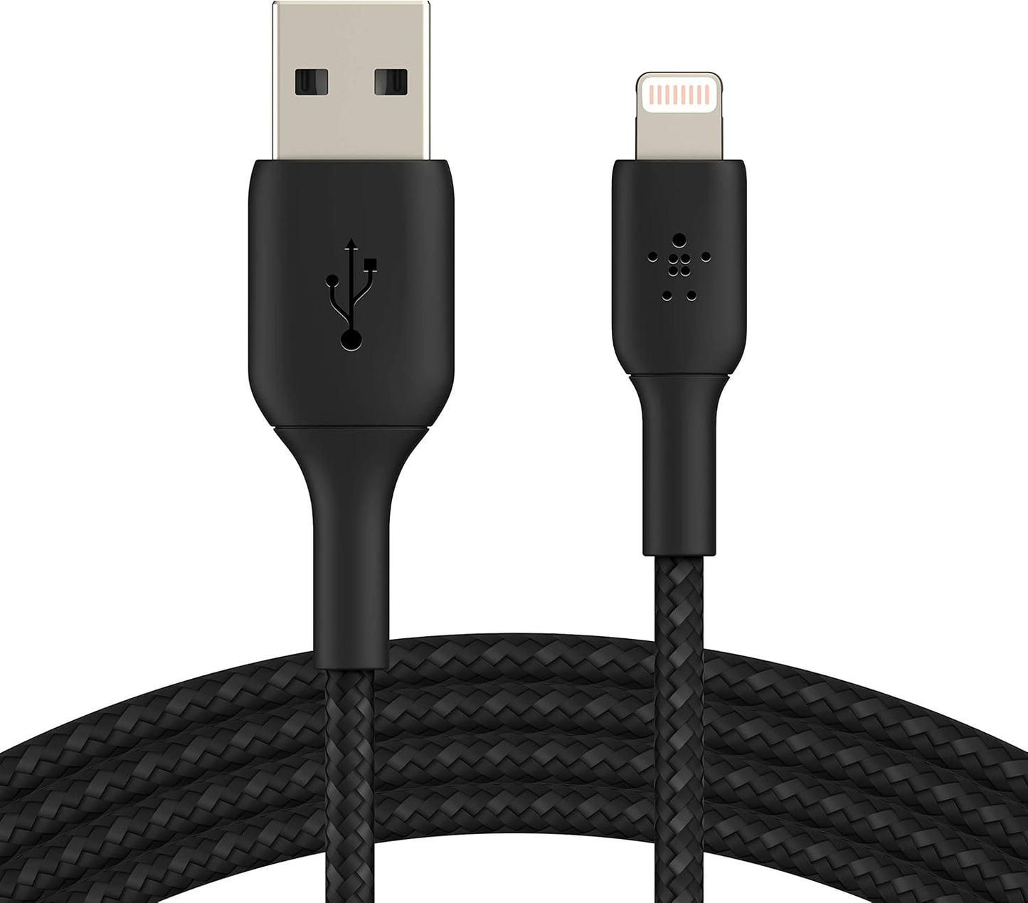 Belkin Premium Braided USB-A to Lightning Cable 2M – Fast Charge Data Cable – Black