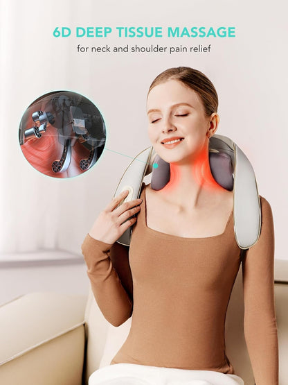 SKG H5 Mini Neck & Shoulder Massager, Portable Electric Neck Therapy Device, Deep Tissue Relaxation