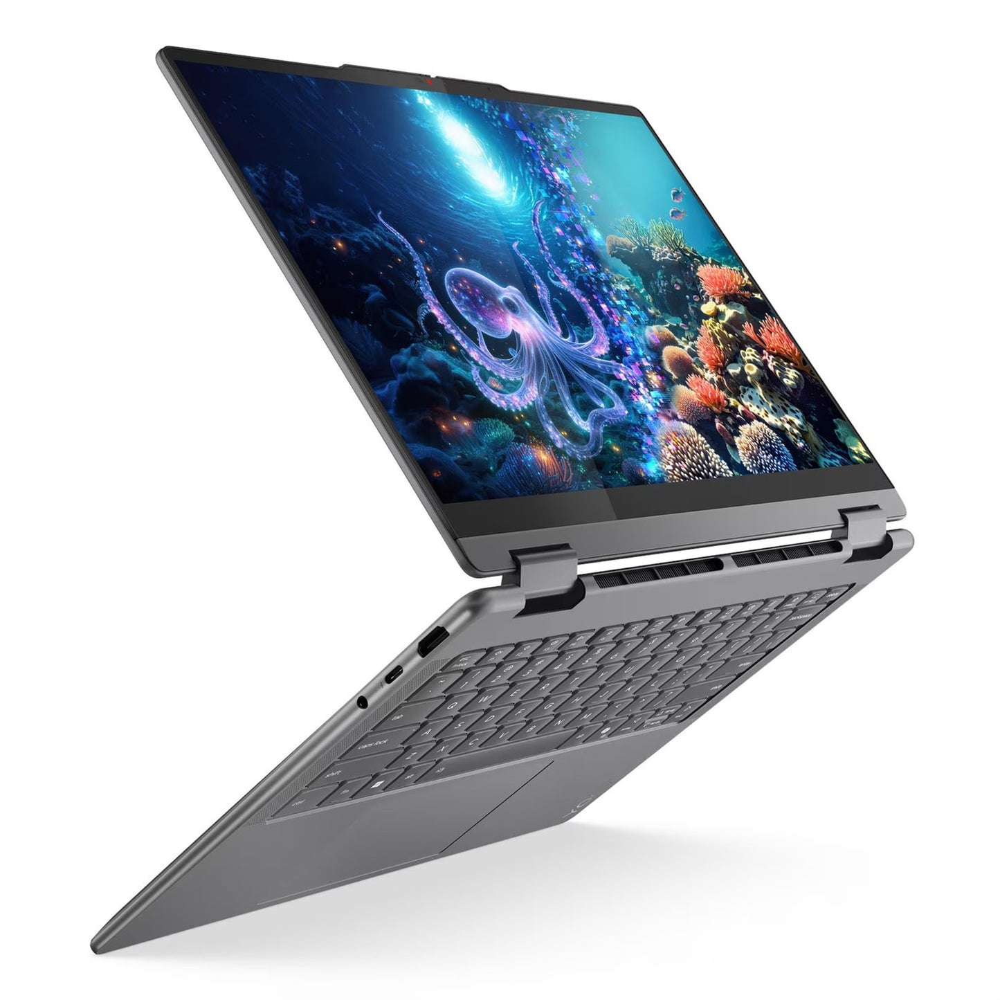 Lenovo Yoga 7 14ILL10 Intel Core Ultra 7-256V, 16GB RAM 512GB SSD Shared Intel,14inch WUXGA Windows 11 Home, 2 in 1 Convertible Laptop - Luna Grey, Yoga 7-83JQ00B0AX