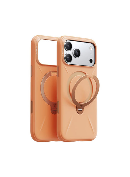 TORRAS Ostand Spin Silicone Case for iPhone 17 Pro - Orange