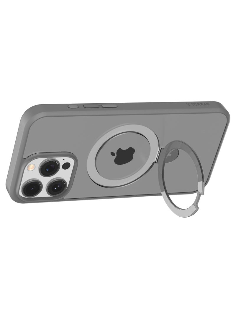 TORRAS Ostand Case for iPhone 16 Pro Max - Titanium Grey