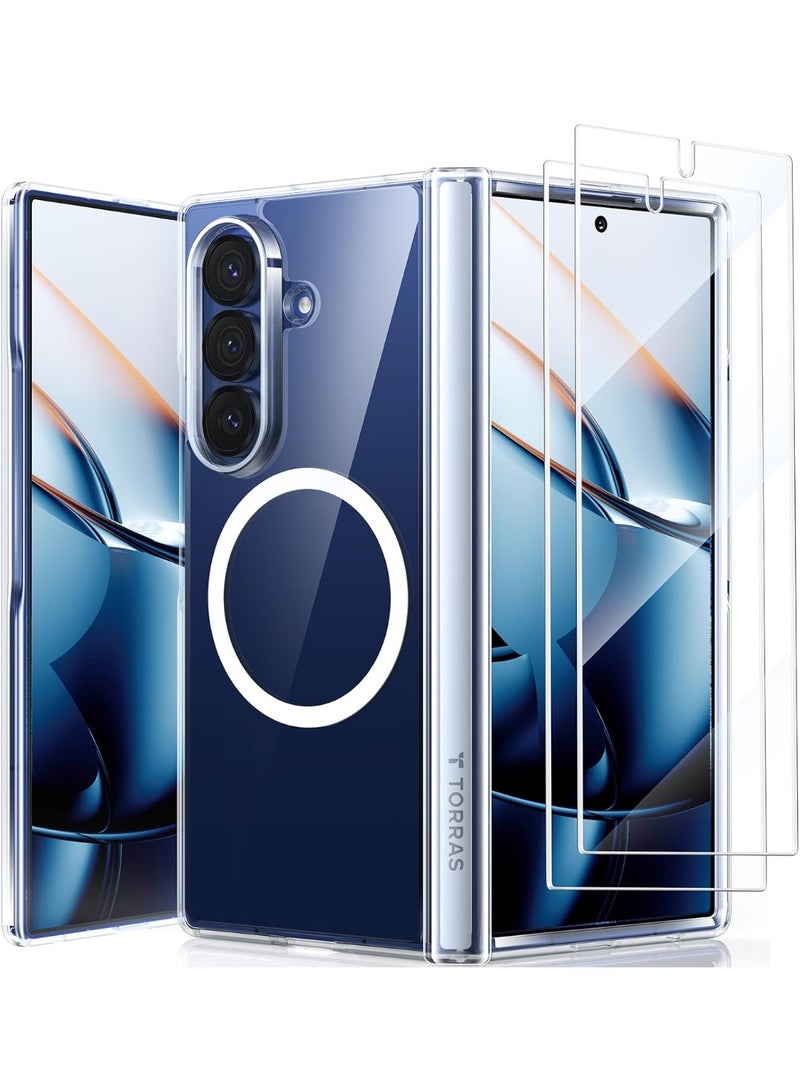 TORRAS Guardian Magnetic Case for Samsung Galaxy Z Fold 7 - Clear