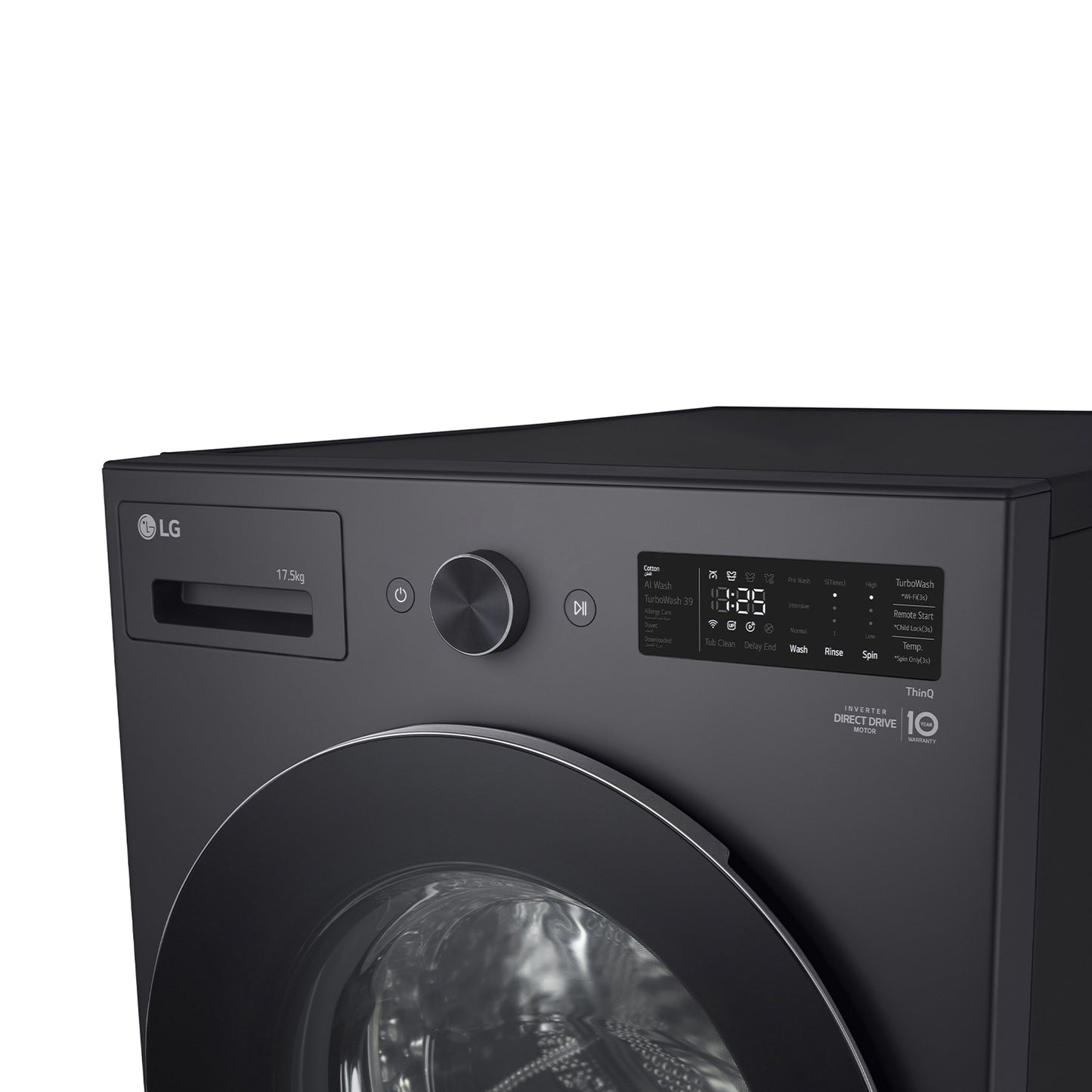 LG Front Load Washing Machine, 17.5 kg, 1000 RPM, Essence Graphite, F0Z8DYPK4
