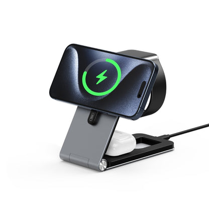 Infinyty MagIQ Hub 3-in-1 Magnetic Wireless Charger, Grey