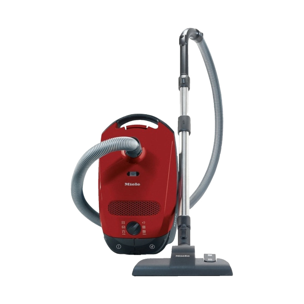 Miele Classic C1 Canister Vacuum Cleaner with AirClean Filter, 800W PowerLine Motor and Comfort Telescopic Tube for Convenient Vacuuming, Mango Red