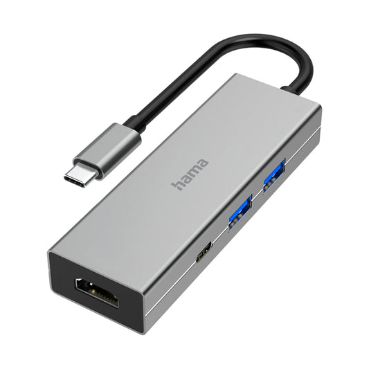 Hama 4-Ports Type-C USB Hub Grey