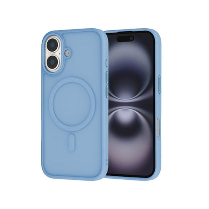 Infinyty Gleam Hybrid Matte Soft Touch MagSafe Case for iPhone 17, Blue