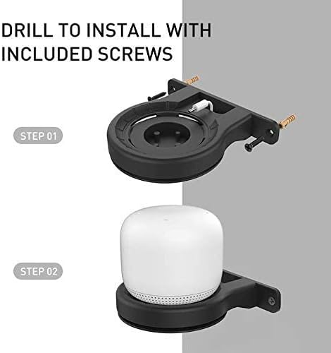 AhaStyle Wall Mount Bracket Holder Shelf For Google Nest Wi-Fi Router Black