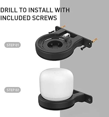 AhaStyle Wall Mount Bracket Holder Shelf For Google Nest Wi-Fi Router Black