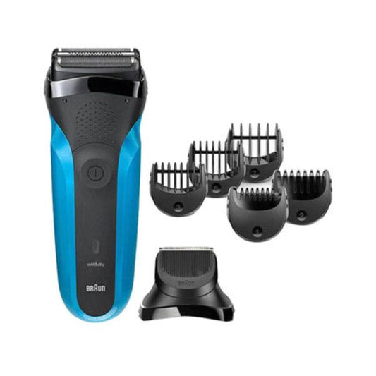 Braun S3 3-In-1 Wet & Dry Rechargeable Electric Shaver Blue/Black