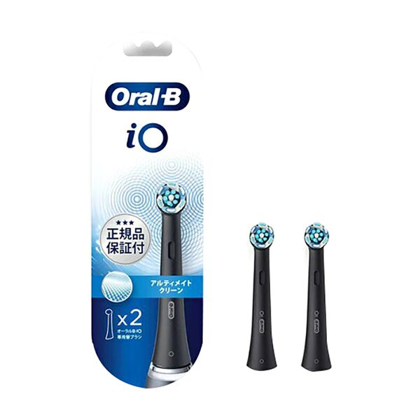 Braun Oral B Ultimate Clean Io Rechargeable Tooth Brush Refill Brush Heads 2-Piece Black