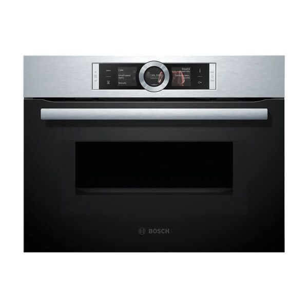 Bosch Series 8 Built-In Compact Oven with Microwave Function 60 x 45cm Silver