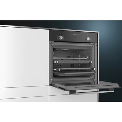 Siemens Built-In Oven With Added Steam Function 66L Black