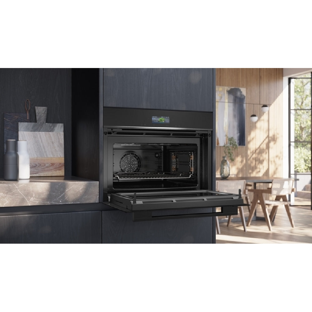 Siemens Built-In Compact Oven With Microwave Function 45L Black