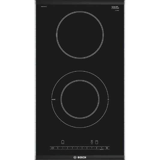 Bosch Series-6 Domino Hob 2-Burner 30cm Black PKF375FP1M